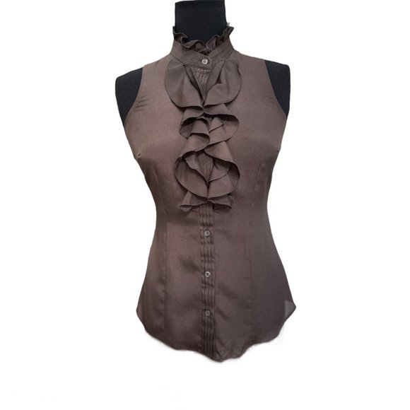 The Limited Tops - The Limited Ruffle Front Sleeveless Blouse Size S